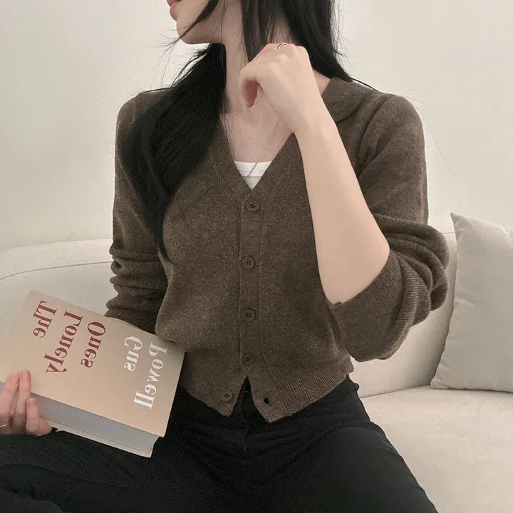 봄필수템 [브이넥/라운드넥] 소장각 라운드 브이넥 기본핏 긴팔 가디건 상세 이미지 81