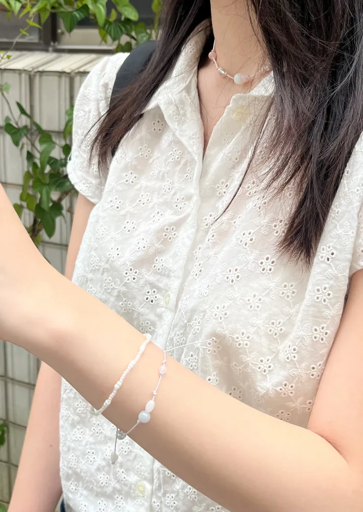 blue lace knotted bracelet 상세 이미지 4