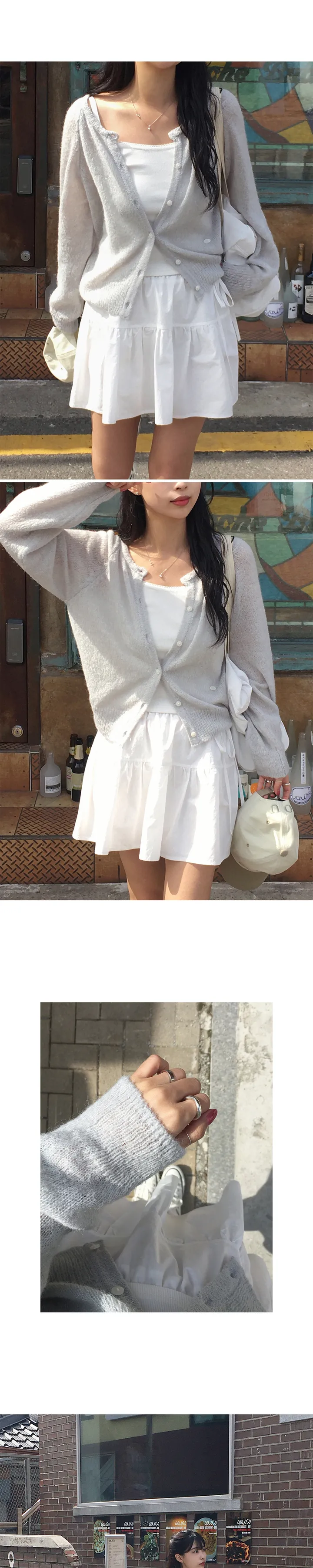 당일/봄가디건🌸 [here you] 퍼지 모헤어 cardigan - 5color (벚꽃룩/울가디건/모헤어니트/나들이룩/봄니트) 상세 이미지 43