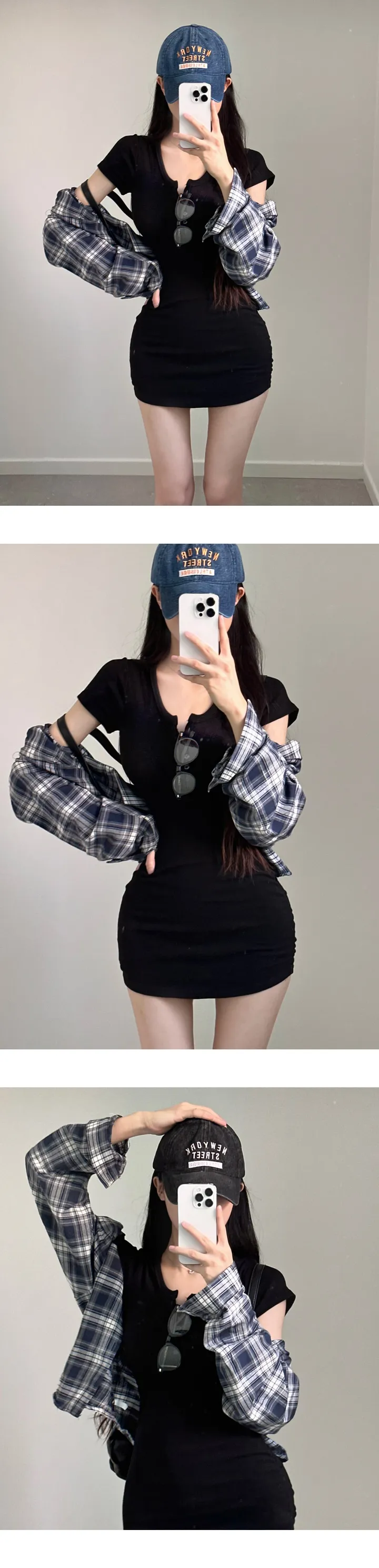 당일🚀[ 문의 폭주 ] 플러팅 빈티지 체크 루즈핏 오버핏 남방 셔츠 상세 이미지 4