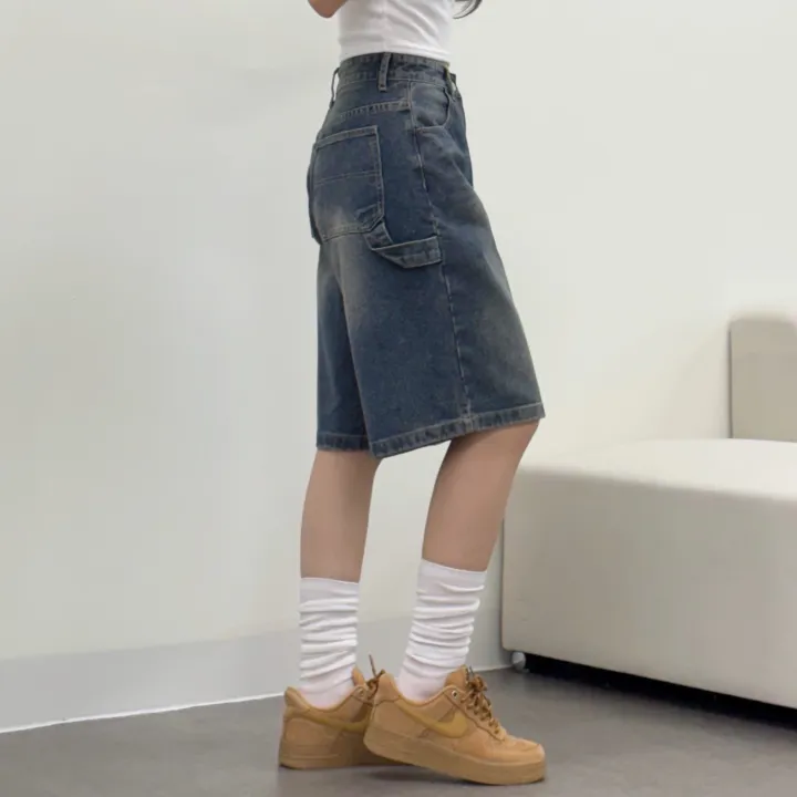 [카펜더버뮤다🐰/숏&롱/~2XL] 아일렛 카펜더 5부 7부 버뮤다 데님 숏팬츠 여름반바지 기장선택 남녀공용 하체커버 빅사이즈 (5Col) 상세 이미지 41