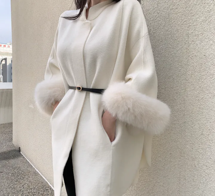 ❤주문폭주❤캐시 폭스퍼 케이프 코트(퍼 탈부착) 상세 이미지 7