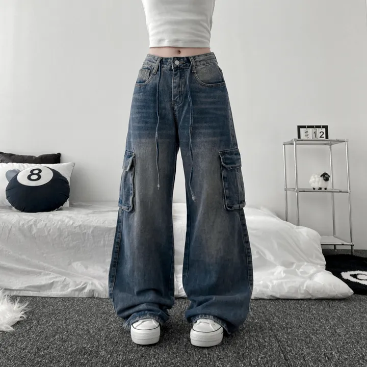 vintage strap wide cargo pants [ 빈티지 스트랩 카고 와이드 데님 팬츠 ] 상세 이미지 4