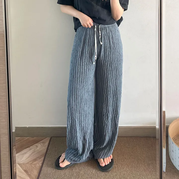 🎀핏보장🎀 찰랑 모던 스트라이프 밴딩팬츠 잠옷바지 마실룩 상세 이미지 41