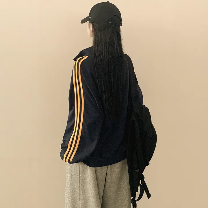 [간절기필수!] 오버핏 투웨이 힙블록코어 하이넥 배색 라인 나그랑 트랙 집업 스포티스파이스 축구유니폼 상세 이미지 17