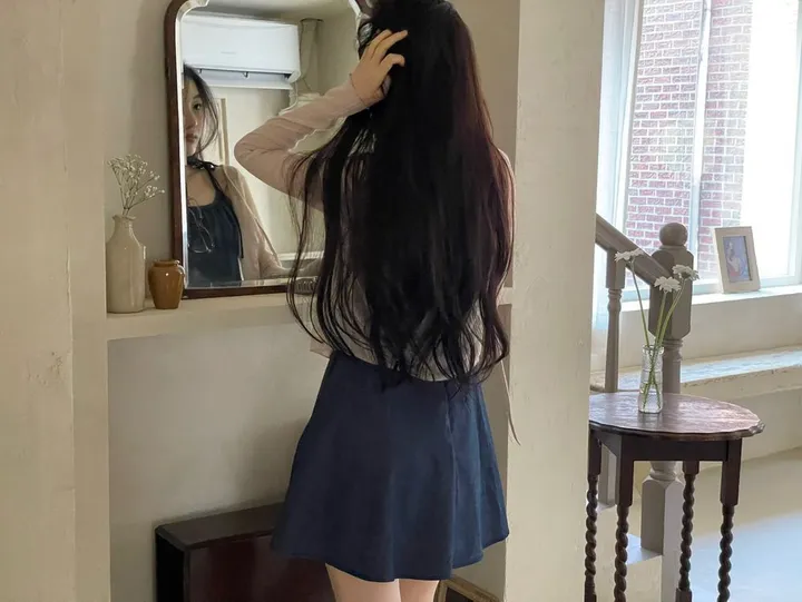 6color 루니 여리핏 리본 시스루 롱슬리브 가디건 상세 이미지 71