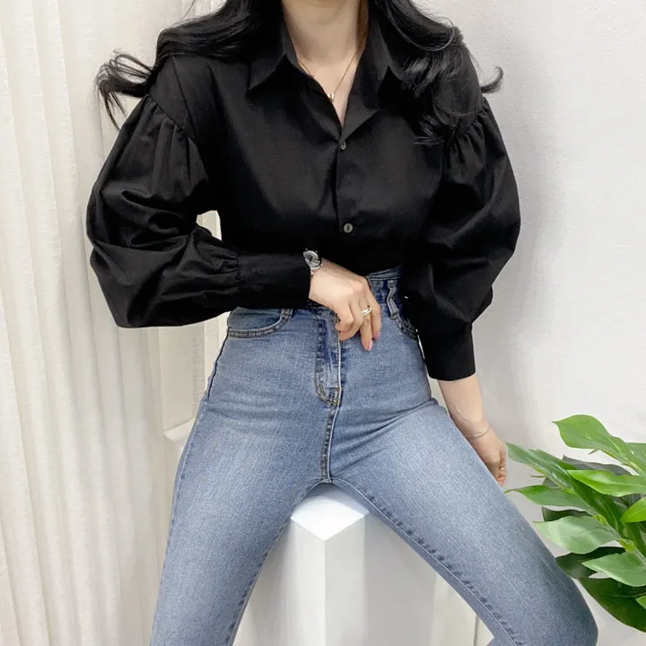 🚀당일발송🚀[베이직/하객룩] 봄 가을 메인 벌룬 블라우스 남방 상세 이미지 30