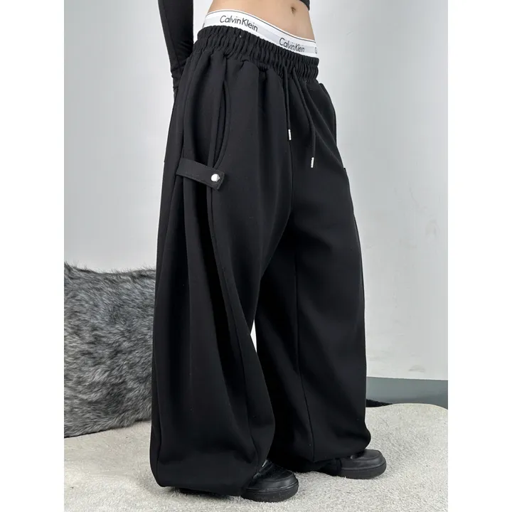 기모선택❤️[UNISEX/소장추천!/6color!]데이유 비죠 스냅 버튼 포인트 루즈 와이드 벌룬 트레이닝 팬츠(3-5일 여유주문) 상세 이미지 24