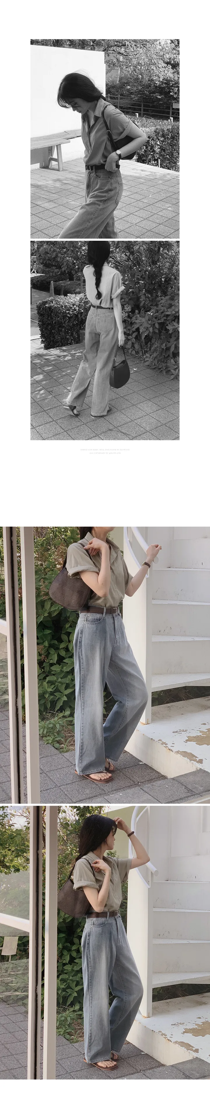 [💙후기최고!/여름1등데님] 투데이 썸머라이트 데님팬츠 (+기본/롱ver) - 4 size (SLOWMADE/자체제작/한여름/빈티지/와이드데님/유연함/연청/중청/진청) 상세 이미지 53