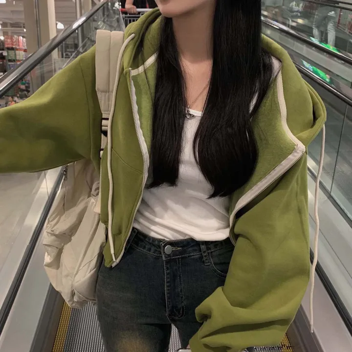 [완전인기✨/백염컬러 당일출고!] 자체제작 크치Made 꿈에 나온 핏, 투웨이 양기모 크롭 후드집업 ver 아우터 자켓 - zipup 상세 이미지 33