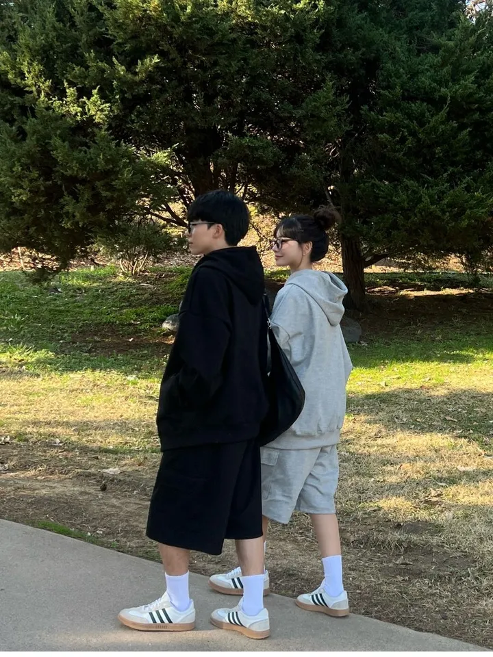 🌼당일출고🌼💗2000장 돌파💗[고퀄 핏대박/7Color/신상] 빅사이즈 투웨이 후드집업 카고 버뮤다 팬츠 트레이닝 세트 커플룩 시밀러룩 오버핏 꾸안꾸 트레이닝복 상세 이미지 48
