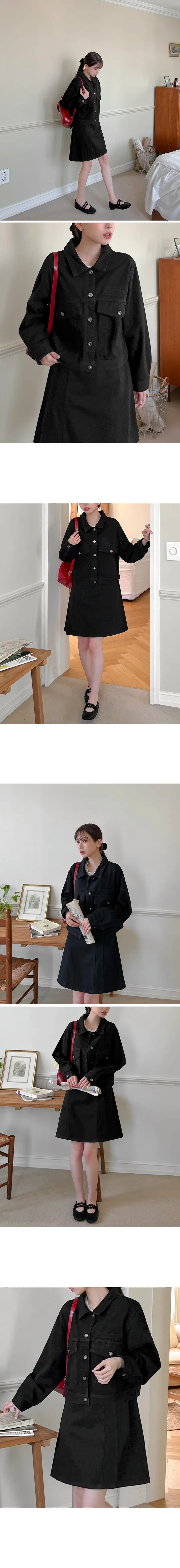 [55-120][셋업룩][크롭]코튼지니셋업 점퍼 상세 이미지 37