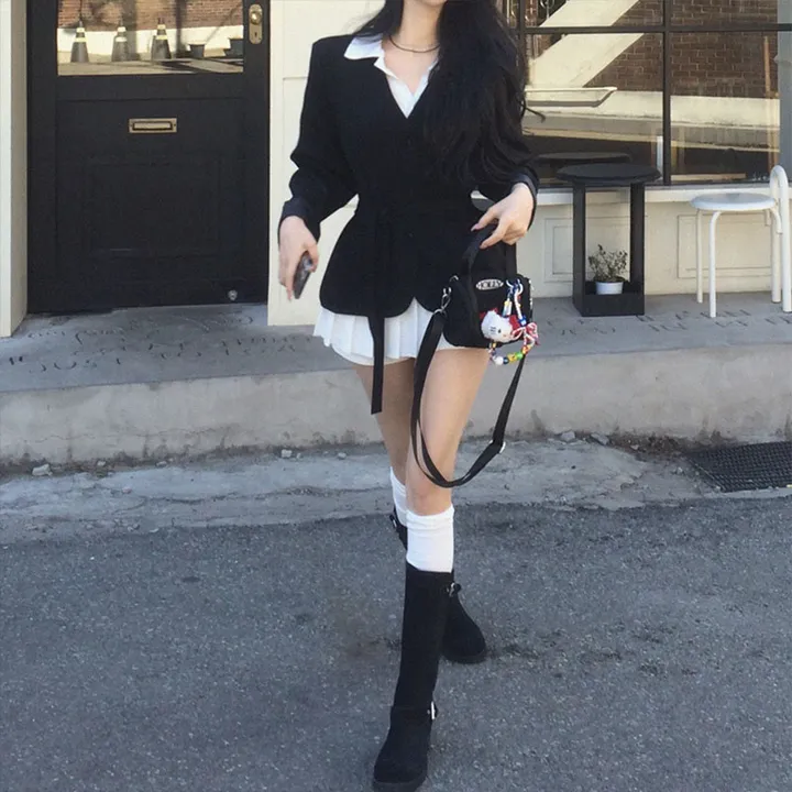 [봄신상🌸/브랜드퀄] 엔느 스트랩 루즈핏 자켓 봄자켓 스트랩자켓 하객룩 데일리룩 상세 이미지 7