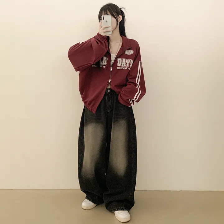 [왕오버핏/간절기필수!] 두줄 배색 트레이닝 트랙집업 점퍼 캠퍼스룩 개강룩 빅사이즈 상세 이미지 10