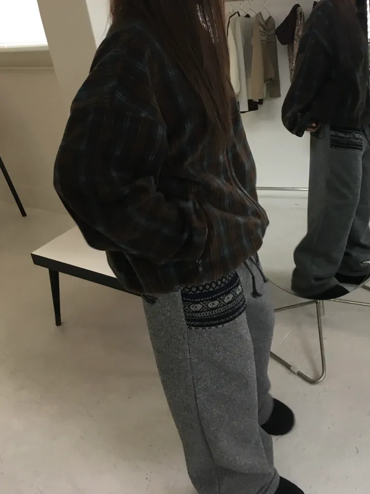 (2 color) 도쿄 체크 후리스집업 상세 이미지 22