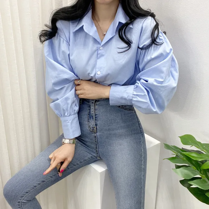 🚀당일발송🚀[베이직/하객룩] 봄 가을 메인 벌룬 블라우스 남방 상세 이미지 22