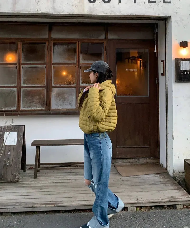s/s new🤍 휘뚜루마뚜루 데일리템! 가벼운 경량패딩 후드패딩 오리털패딩 (블랙,라임) 상세 이미지 17
