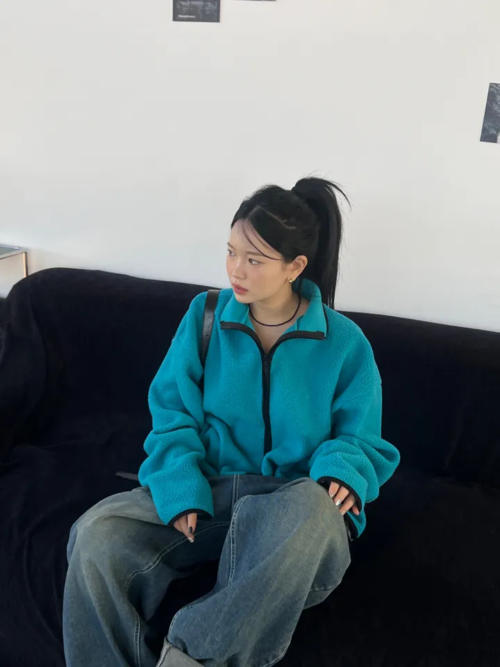 - 남녀공용 빈티지 크랙덤블 오버핏 후리스 - 상세 이미지 20