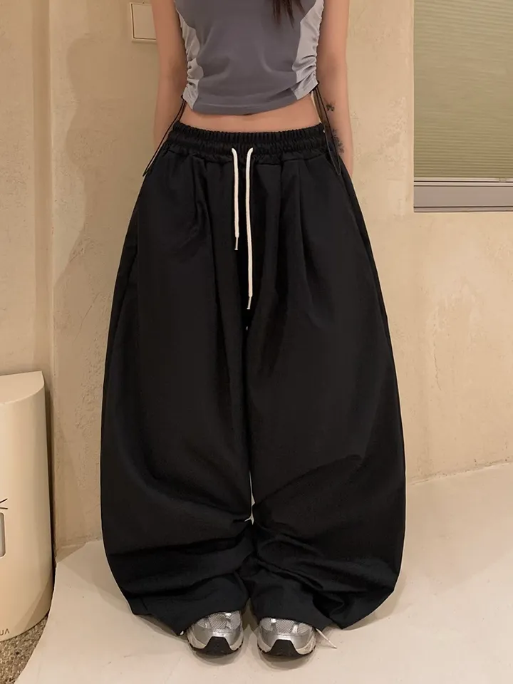 (UNISEX) 머니 나일론 더블 핀턱 스트링 벌룬 PT / 오버핏 와이드 밴딩 트레이닝 벌룬핏 팬츠 바지 와이드팬츠 벌룬팬츠 트레이닝팬츠 나일론팬츠 나일론바지 간절기 봄 여름 상세 이미지 28