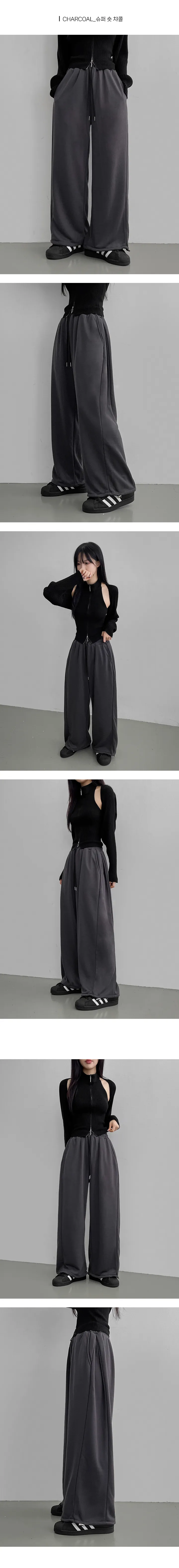 [MADE💟] 퍼지 자체제작 와이드 밴딩 트레이닝 팬츠 상세 이미지 9