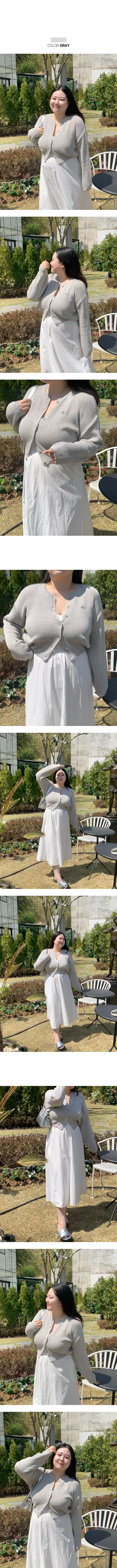 [여름까지🌱/55-99] 요아정 린넨 펜던트 루즈핏 크롭 가디건 빅사이즈 (8color) 상세 이미지 11