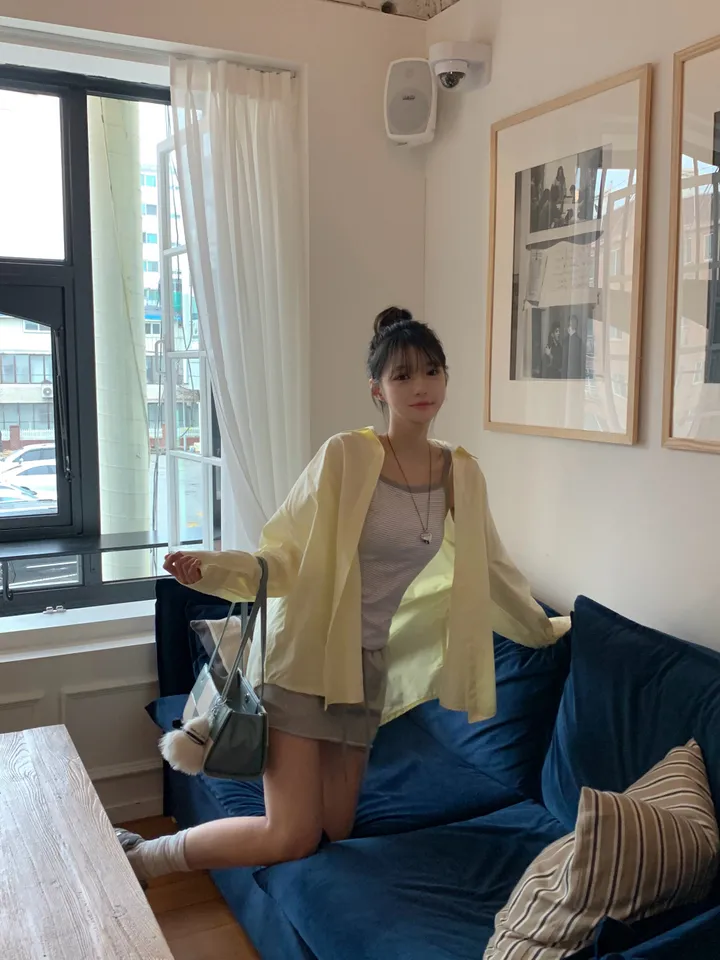 [4천장판매][MADE/핏보장인생셔츠] 에디 프렌치 코튼 오버핏 셔츠 남방 남녀공용 보이핏 레이어드 봄옷 봄신상 봄코디 봄상의 봄셔츠- 7color (KD1457,KD1910) 상세 이미지 106