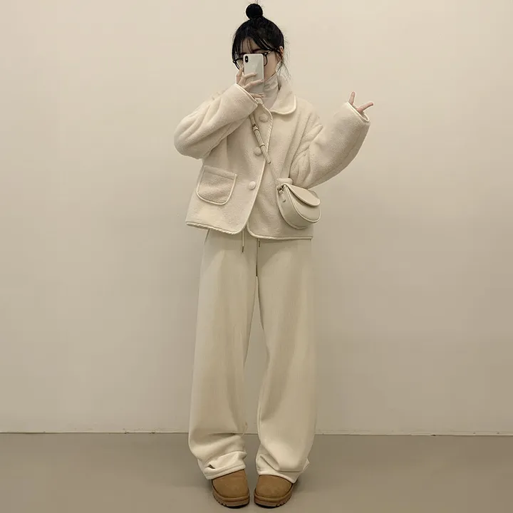 [양면퍼🧸/귀여움] 아방핏 양털 후리스 뽀송 카라 덤블 퍼자켓 크롭점퍼 밍크 숏코트 상세 이미지 19
