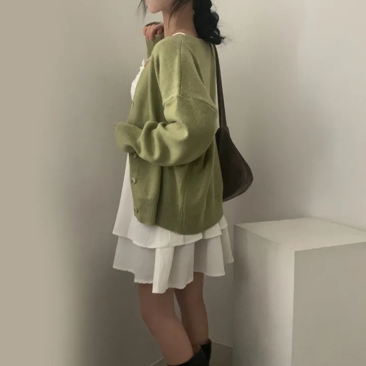 [폭닥/요즘에딱!] 프렘 베이직 브이넥 오버핏 니트가디건 - 8color 상세 이미지 27