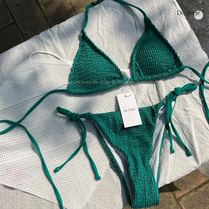 기본 끈 비키니 홀터넥 태닝 골지 3color 상세 이미지 9