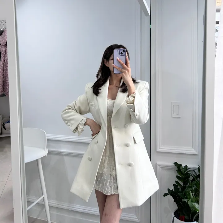 울 라인 더블 하프 코트 3color 2size 상세 이미지 3