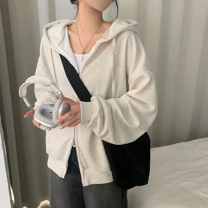 [사계절인기템/7컬러*.*] 심플무지 투웨이 오버핏 후드집업,점퍼 - 12color 상세 이미지 24
