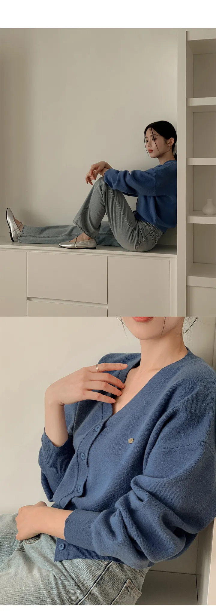 [자체제작/오늘출발/5천장돌파!/S-L]#봄🌷 하퍼 데일리 루즈핏 니트 가디건 (데일리룩/하객룩/출근룩/레이어드/봄가디건/봄니트/크롭가디건/루즈핏가디건) 상세 이미지 77