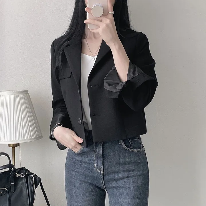 봄자켓*.* [패드없는, 퀄리티굿] 소매트임 크롭 자켓 상세 이미지 69
