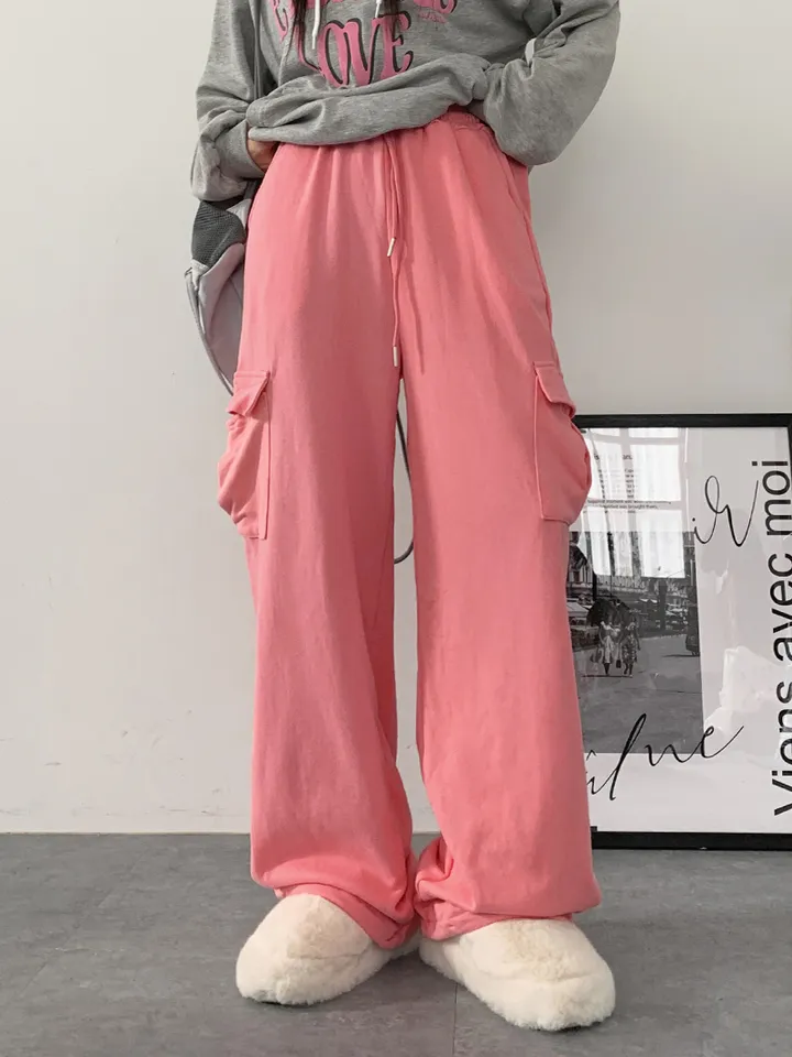 ✨줍줍SALE/마지막수량!!✨[기본,롱기장/가격찐!! 도톰한 쭈리원단 *스트링조절* 데일리 와이드 트레이닝팬츠] 이단쭈리카고스트링팬츠 상세 이미지 12