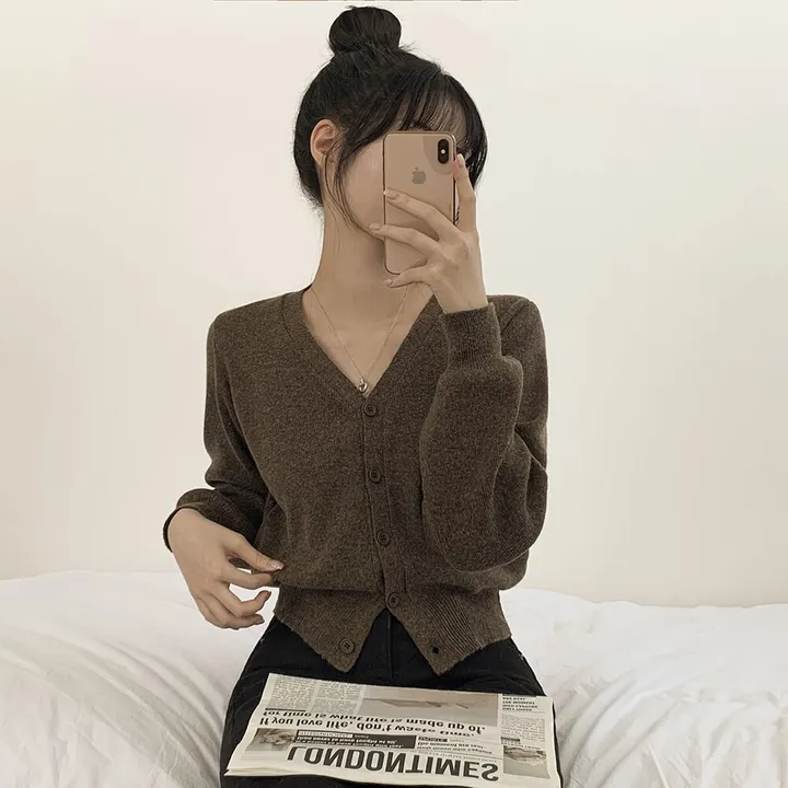 [팔뚝살커버!] 허리잘록~ 포근 브이넥 데일리 브이넥 아방핏 니트가디건 상세 이미지 27