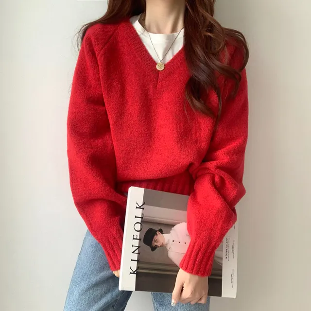 [ 무조건 소장 추천! 인기만점 ] 데일리 루즈핏 V넥 니트 상세 이미지 57