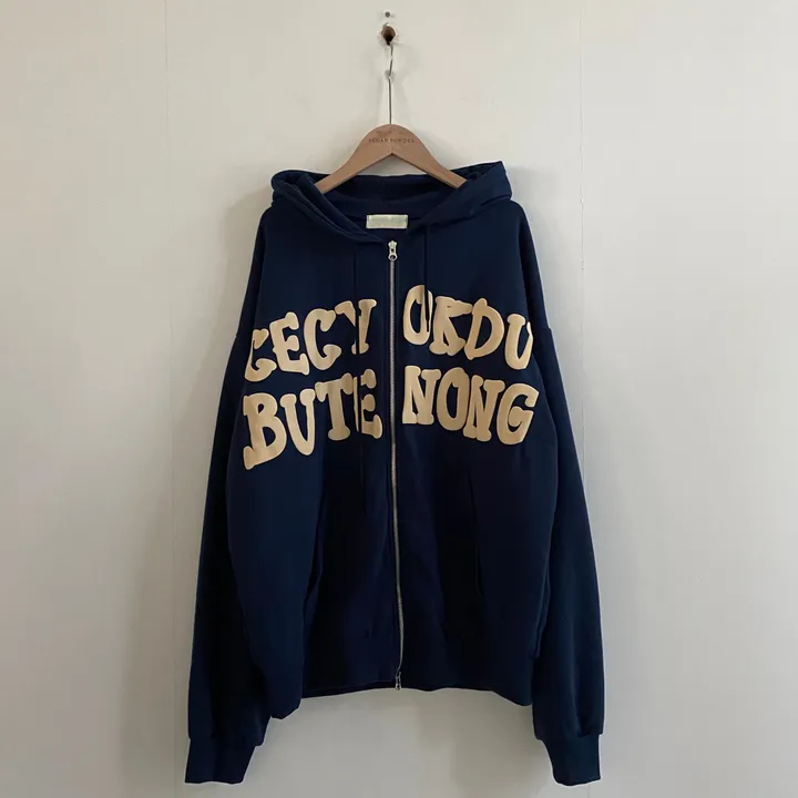[기모추가!/만족도100%] 크루아상 발포 오버핏 레터링 후드집업,점퍼 - 4color 상세 이미지 48