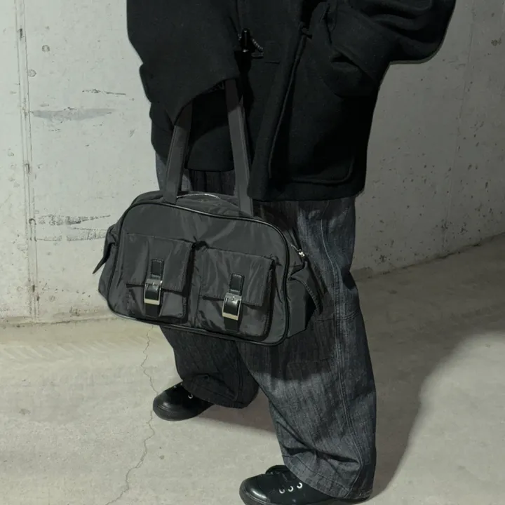 Unique pocket custom bag 나일론 포켓 데일리 숄더백 커스텀 가방 (2col,Black,Grey) 상세 이미지 12