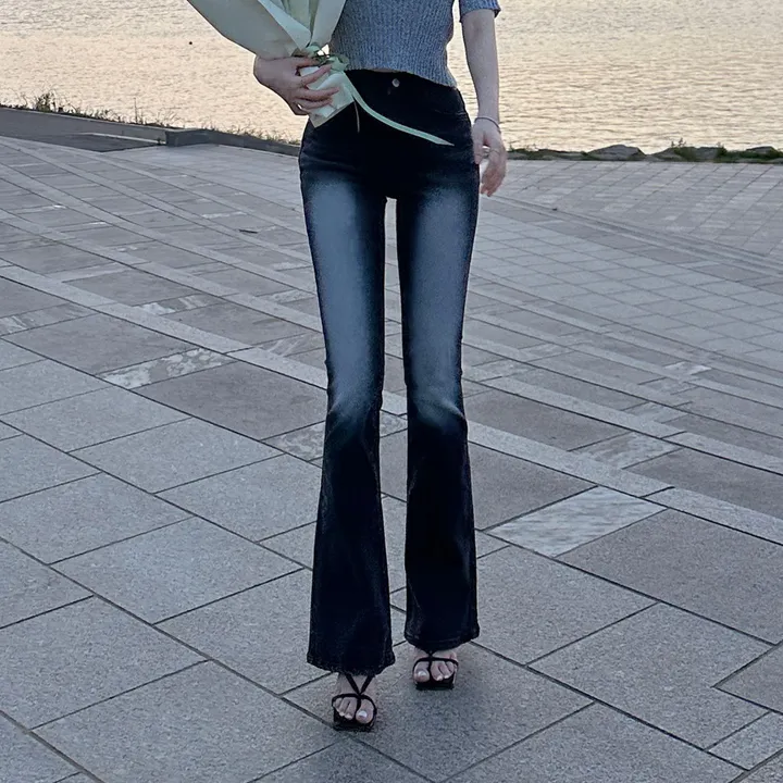 [자체제작/허리쏘옥/히든밴딩/기본,롱ver] -3kg 몸매 보정 워싱 롱 부츠컷 데님 청바지 롱팬츠 상세 이미지 73