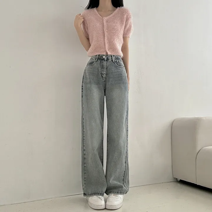 [3단기장/S-2XL/인생데님👖] 로킷 데님 와이드핏 롱 워싱 데님 팬츠 6colors 상세 이미지 6