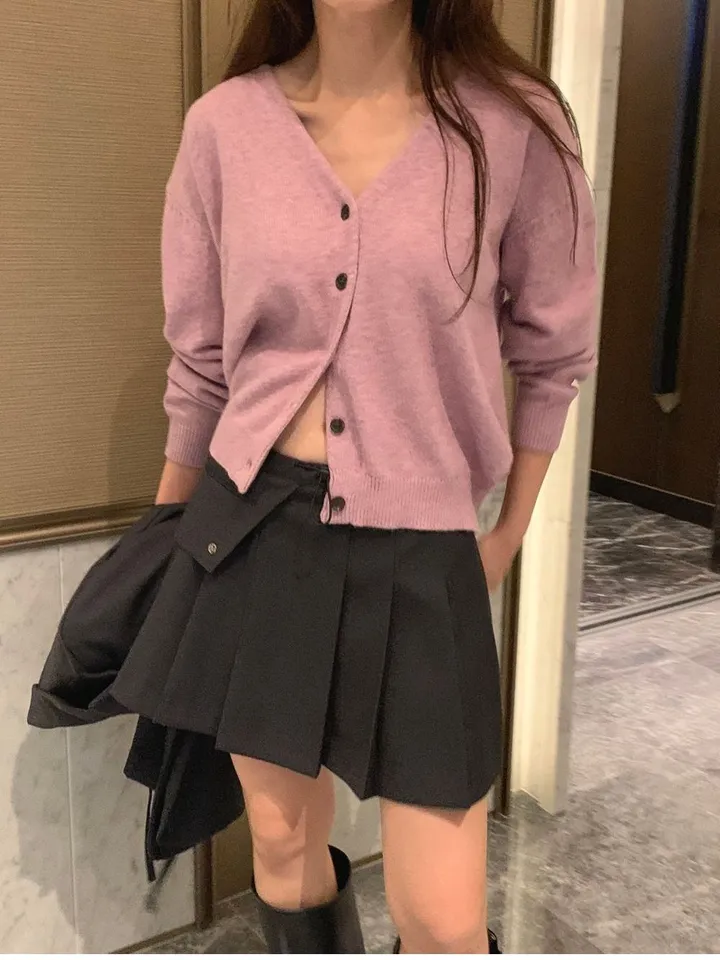 원가파괴❤️‍🔥최저가[고퀄리티/봄신상/실물보장]시엘울가디건 루즈핏 브이넥 긴팔 울가디건 봄 포근 루즈 기본 데일리 베이직 출근룩 기본템 봄가디건 상세 이미지 8
