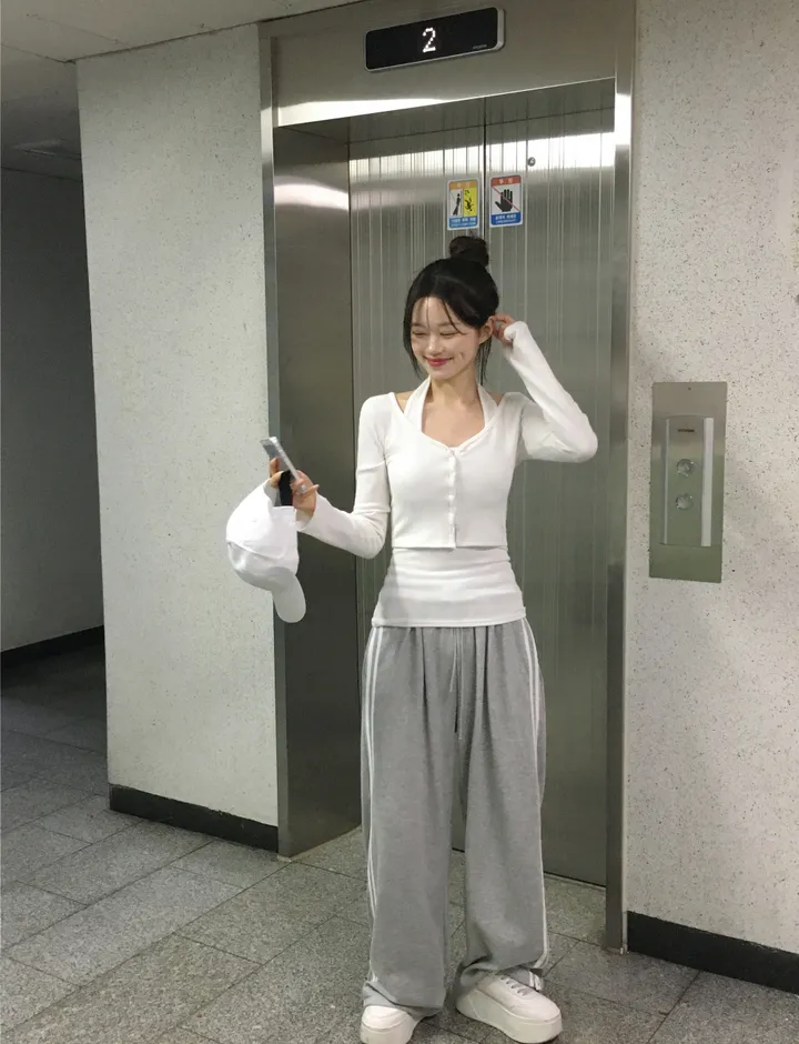[MADE][2pcs,승모근소멸🤍] 키싱 홀터넥 나시 가디건set (4color) 상세 이미지 30