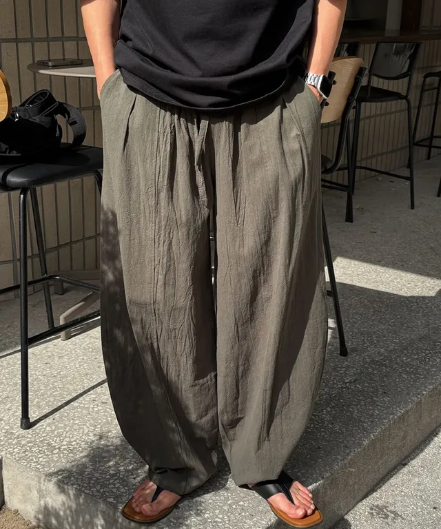 【SATIIIZ】Deuan Balloon Cargo Training Pants Taslan Balloon Cargo Pants - 4910 | 패션이 쉬워지는 순간