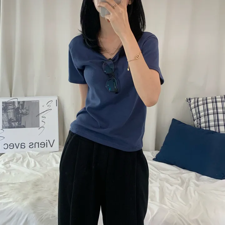 [스탠다드ver/여리여리~.] 기본 라운드 여름 봄 무지 면 반팔티 (6col) 상세 이미지 21