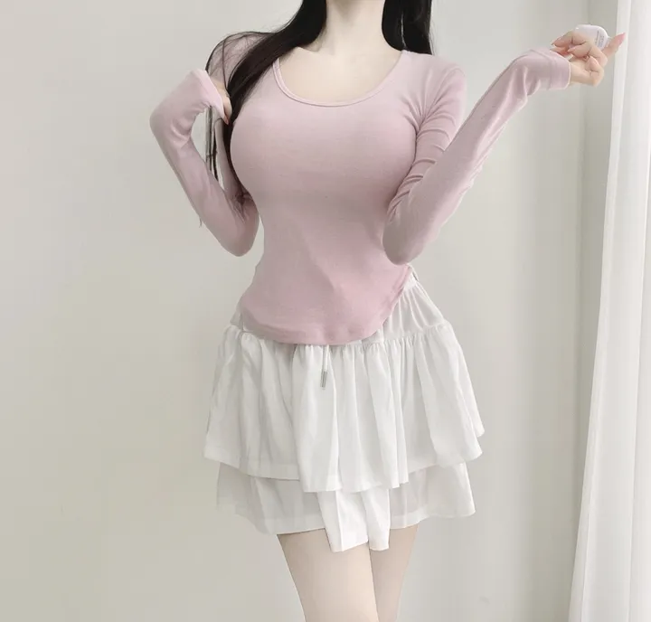 반팔긴팔o자체제작❤️요기가원조❤️숏/롱ver*유어로즈 몸매보정ts 상세 이미지 13