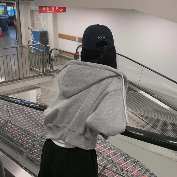 [완전인기✨/백염컬러 당일출고!] 자체제작 크치Made 꿈에 나온 핏, 투웨이 양기모 크롭 후드집업 ver 아우터 자켓 - zipup 상세 이미지 89