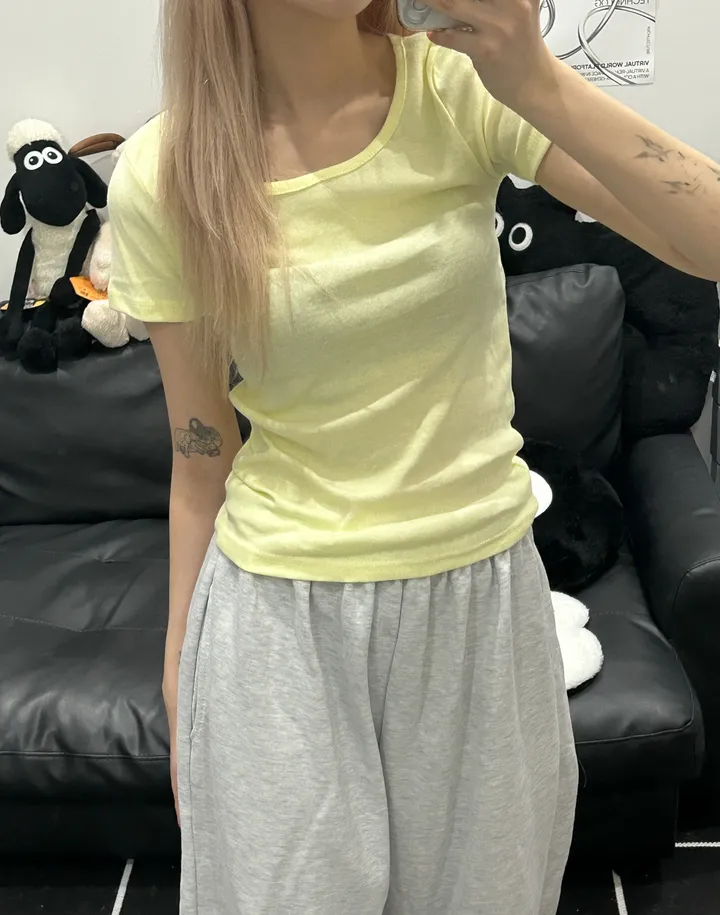 [🎀누적판매 2천장🎀] Butter slimfit u-neck short sleeve T 버터 슬림핏 유넥 반팔티 상세 이미지 72