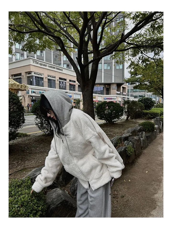 [당일배송][양털/뽀글이]후드 플리스 투웨이 겨울 따뜻한 데일리 점퍼 3color 묶음할인중 상세 이미지 16