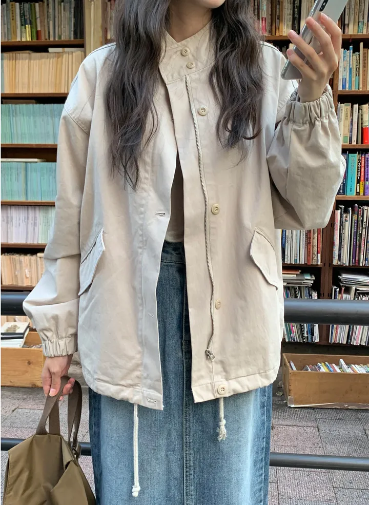 원가이하 세일 반품 교환 불가 야상 박시 루즈핏 봄 자켓 3컬러 가을 봄 옷 여행 점퍼 빅사이즈 남여공용 점퍼 상세 이미지 32