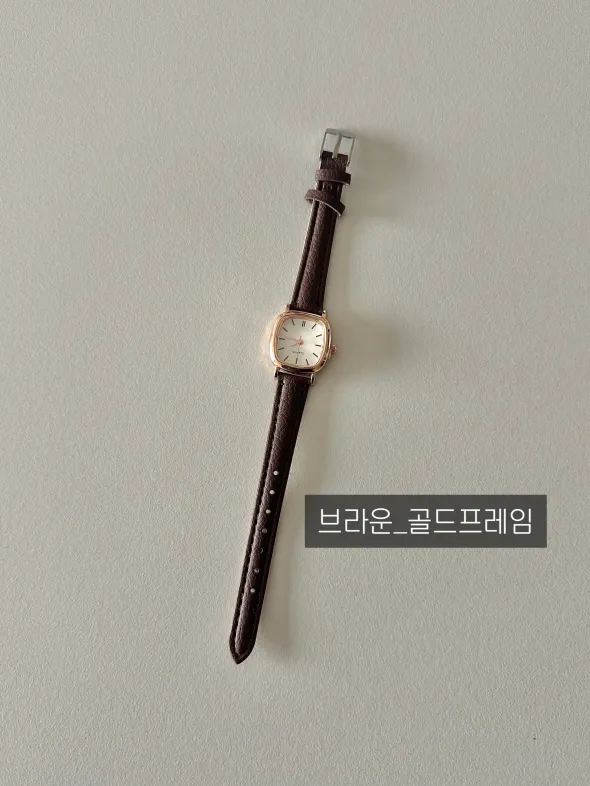 [약포함] 클래식 프레임 손목 시계 실버 골드 여성시계 상세 이미지 17